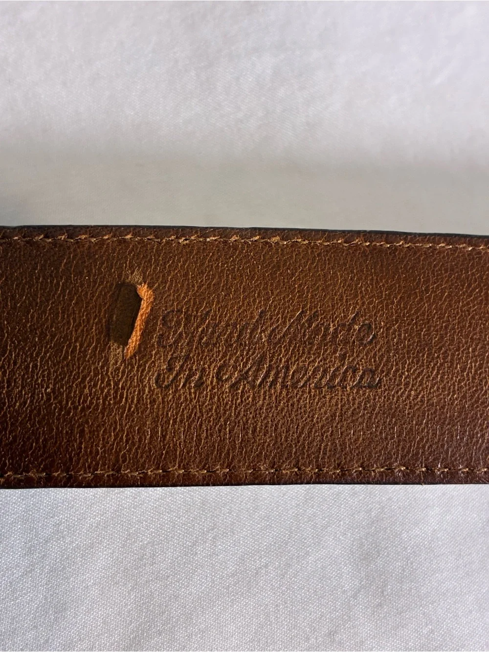 Jos. A. Bank Mens Brown Leather Belt Sz 36 with Solid Brass Buckle